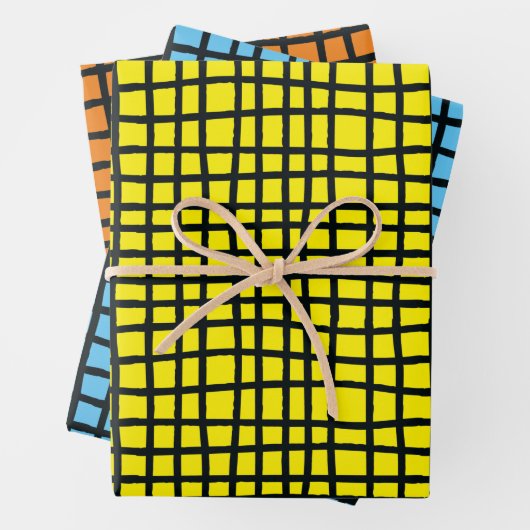 Raster-Wrapping-Papier Geschenkpapier Set (Beispiel)