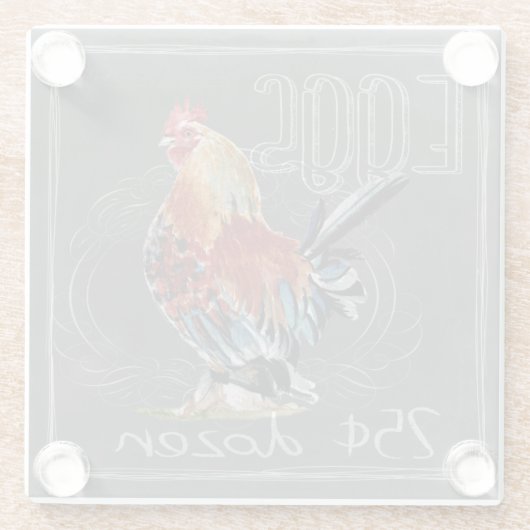 Rastereier auf der Tafel Glasuntersetzer (Rückseite)