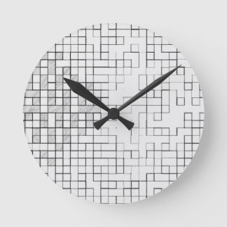 Rastergesperrte 8-Zoll-Wanduhr Runde Wanduhr