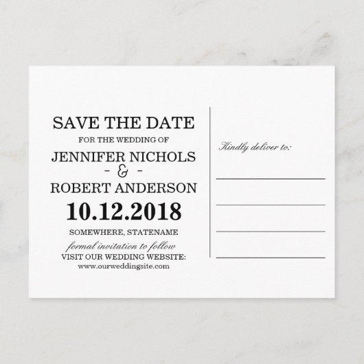 Rasterkollage | Gelb | SAVE THE DATE Ankündigungspostkarte (Rückseite)