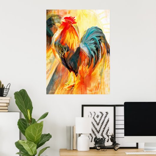 Rasterkrähen Poster (Heimbüro)