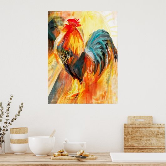 Rasterkrähen Poster (Küche)