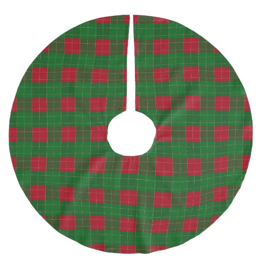 Rastermuster für karierte Karo Polyester Weihnachtsbaumdecke (Vorderseite)