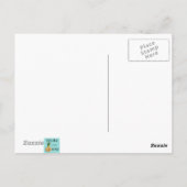 Rasterrosa und graues Muster Postkarte (Rückseite)