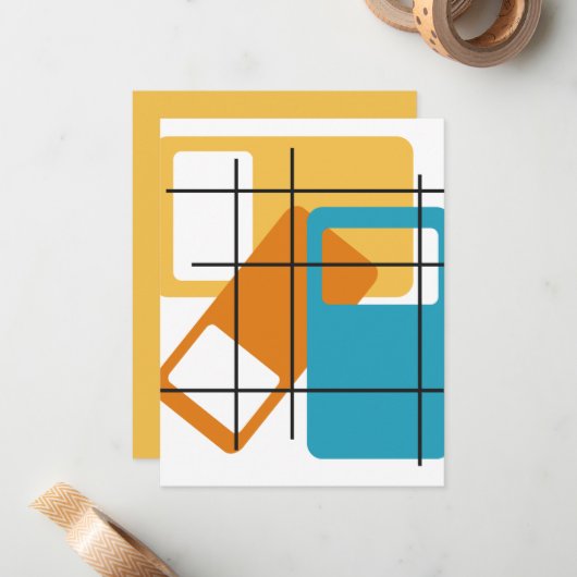 Rasterwinkel Mitteilungskarte (Vorderseite/Rückseite Beispiel)