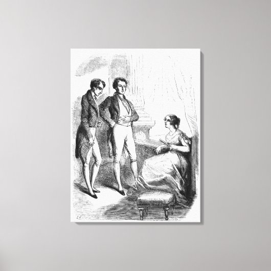 Rastignac führt Madame de Nucingen ein Leinwanddruck (Vorderseite)