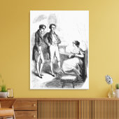 Rastignac führt Madame de Nucingen ein Leinwanddruck (Insitu (Wohnzimmer))