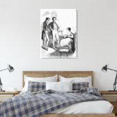 Rastignac führt Madame de Nucingen ein Leinwanddruck (Insitu (Schlafzimmer))