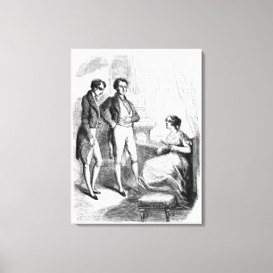 Rastignac führte zu Madame de Nucingen ein Leinwanddruck