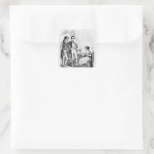 Rastignac führte zu Madame de Nucingen ein Quadratischer Aufkleber (Tasche)