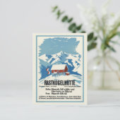 Rastkogelhütte Deutschland Vintage Poster 1938 Postkarte (Stehend Vorderseite)