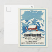 Rastkogelhütte Deutschland Vintage Poster 1938 Postkarte (Vorne/Hinten)