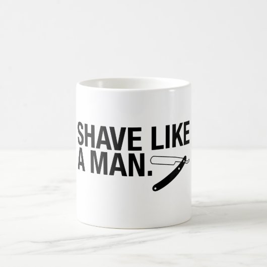 Rasur wie ein Mann, gerades Rasiermesser - Kaffeetasse (Mittel)