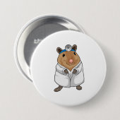 Rat als Doktor mit Doctor's Coat Button (Vorne & Hinten)