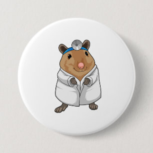 Rat als Doktor mit Doctor's Coat Button