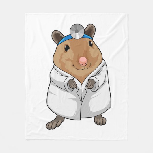Rat als Doktor mit Doctor's Coat Fleecedecke (Vorderseite)