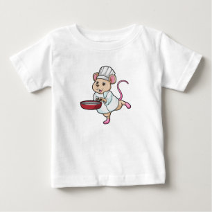 Rat als Koch mit Pan & Cooking Hut Baby T-shirt