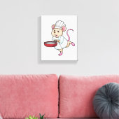 Rat als Koch mit Pan & Cooking Hut Leinwanddruck (Insitu (Wohnzimmer))
