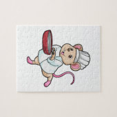 Rat als Koch mit Pan & Cooking Hut Puzzle (Horizontal)