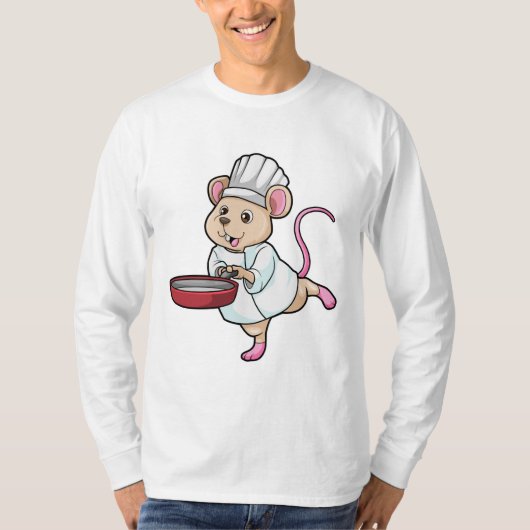Rat als Koch mit Pan & Cooking Hut T-Shirt (Vorderseite)