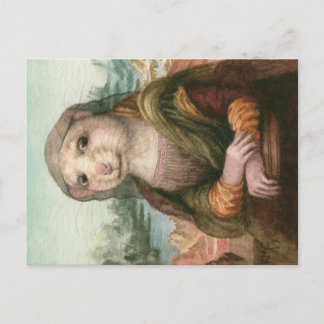 Rat als Mona Lisa Leonardo da Vinci kmcoriginals Postkarte