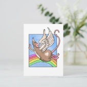 Rat Angel Post Card Postkarte (Stehend Vorderseite)
