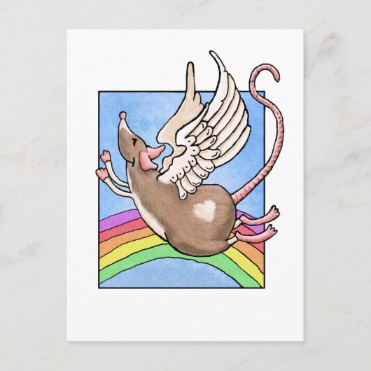 Rat Angel Post Card Postkarte (Vorderseite)