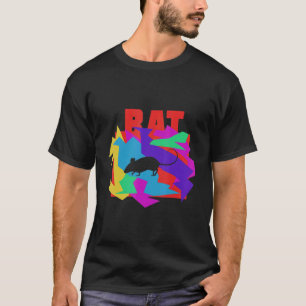 Rat Animal Mosaik Puzzle T-Shirt