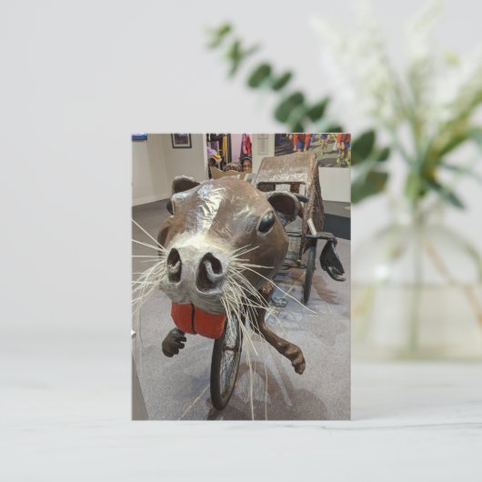 Rat Art-Bike Postcard Postkarte (Stehend Vorderseite)