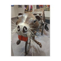 Rat Art-Bike Postcard