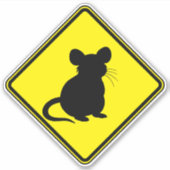 Rat Art Rat Clip Art Silhouette Tierische Art Warn Aufkleber (Vorderseite)