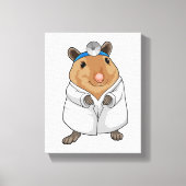 Rat as Doctor with Doctor's coat Leinwanddruck (Vorderseite)