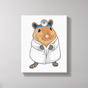 Rat as Doctor with Doctor's coat Leinwanddruck