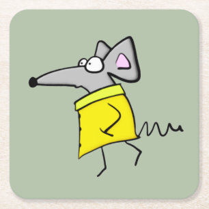 Rat auf dem Catwalk Rechteckiger Pappuntersetzer