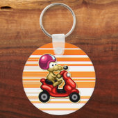 Rat auf Scooter XL-Schlüsselanhänger Schlüsselanhänger (Vorderseite)