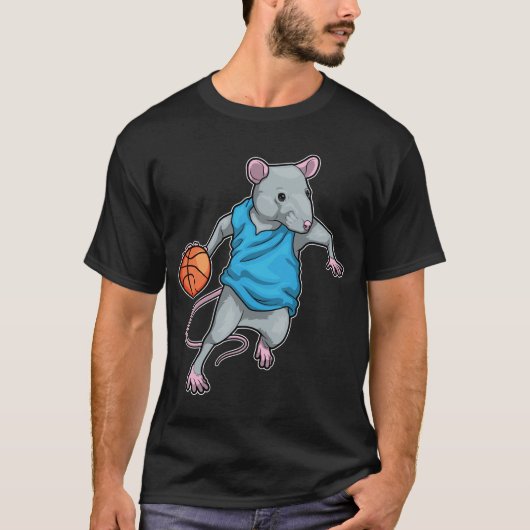Rat Basketball-Spieler Basketball T-Shirt (Vorderseite)