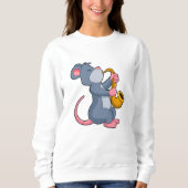 Rat bei Musik mit Saxophon Sweatshirt (Vorderseite)