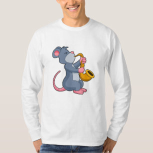 Rat bei Musik mit Saxophon T-Shirt