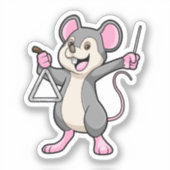 Rat bei Musik mit Triangel Aufkleber (Vorderseite)