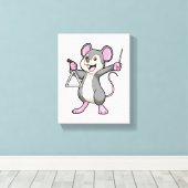 Rat bei Musik mit Triangel Leinwanddruck (Insitu (Holzboden))