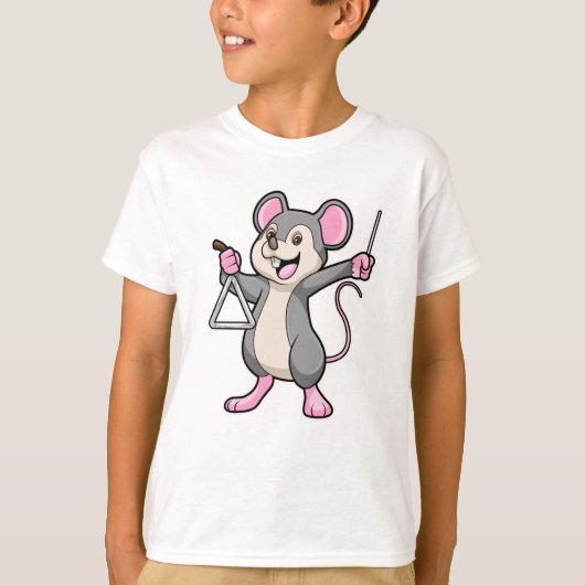 Rat bei Musik mit Triangel T-Shirt (Vorderseite)