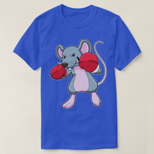 Rat beim Boxen mit Boxhandschuhen T-Shirt (Design vorne)