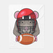 Rat beim Fußballsport Fleecedecke (Vorderseite)