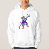 Rat beim Volleyball Sports Hoodie (Vorderseite)