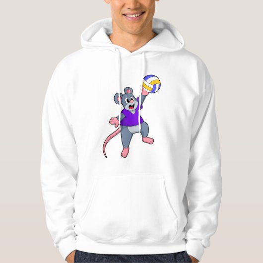 Rat beim Volleyball Sports Hoodie (Vorderseite)