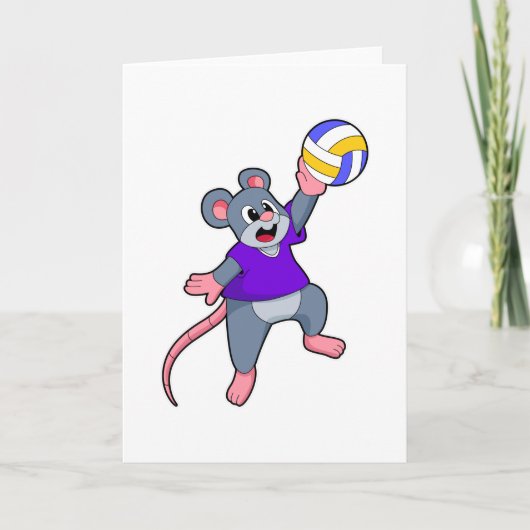 Rat beim Volleyball Sports Karte (Vorderseite)