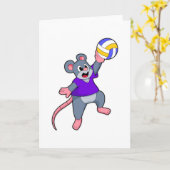 Rat beim Volleyball Sports Karte (Gelbe Blume)