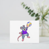 Rat beim Volleyball Sports Postkarte (Stehend Vorderseite)