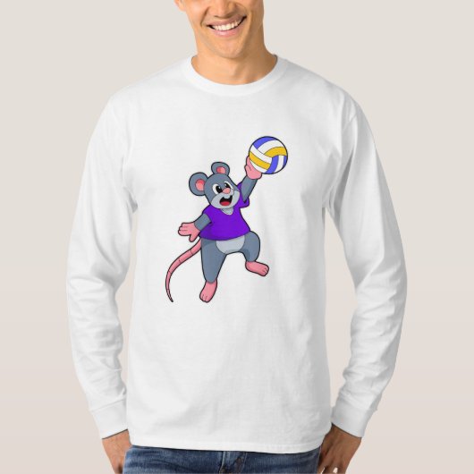 Rat beim Volleyball Sports T-Shirt (Vorderseite)