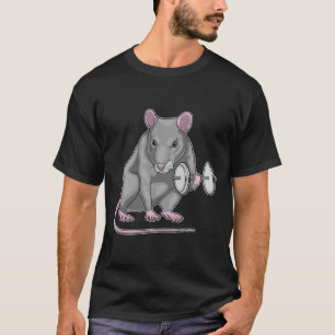 Rat Bodybuilding Dumbell T-Shirt